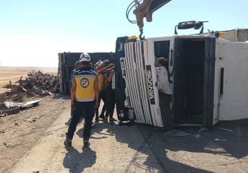 الدفاع المدني: 23 حادث سير في سوريا وإصابة 20 مدنياً